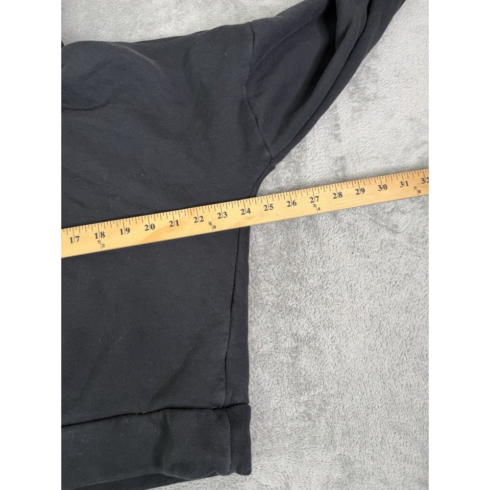 Adidas Essentials Big Logo Cropped Hoodie Women's Size Medium Black - Picture 8 of 10